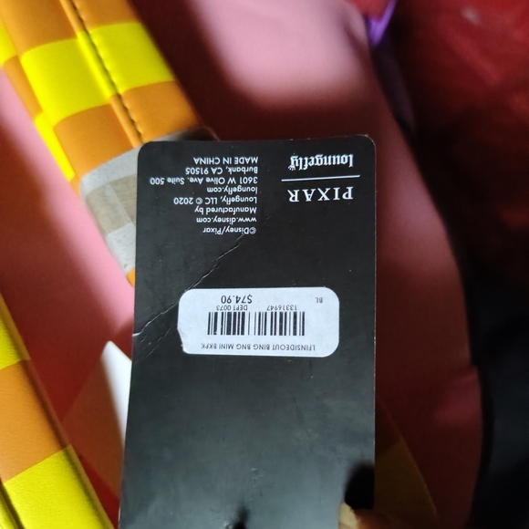 Loungefly Pink and Purple Backpack with Floral Accents - Picture 7 of 13